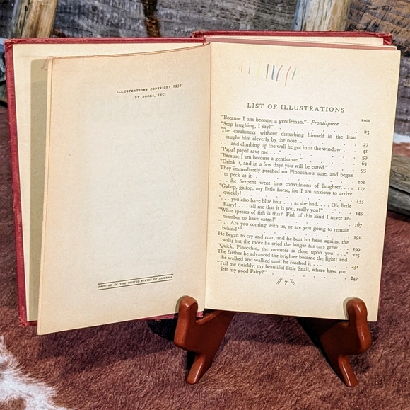 1939 Vintage Collectible Pinocchio by C Collodi Hardback Book - Picture 8 of 16